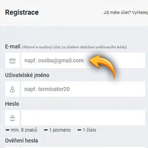 betano registrace - vyplnte udaje