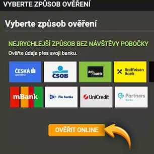 chance registrace - overeni udaju
