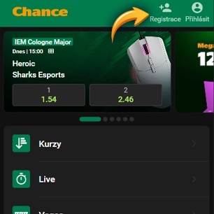 chance registrace