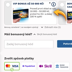 merkurxtip registrace - vyberte bonus