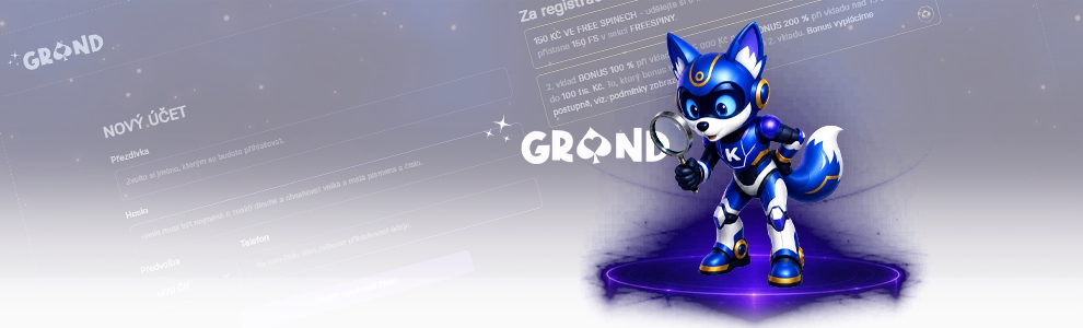 GrandWin casino jak se registrovat