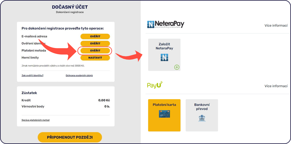 Forbes Casino registrace - jak přiřadit platebn&iacute; metodu