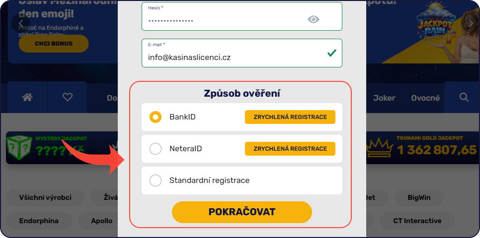 Forbes Casino registrace - ověřen&iacute; &uacute;čtu