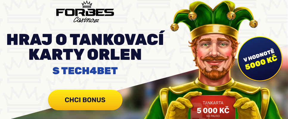 Forbes Casino rozdává tankovací karty ORLEN: Ve hře je celkem 50 000 Kč