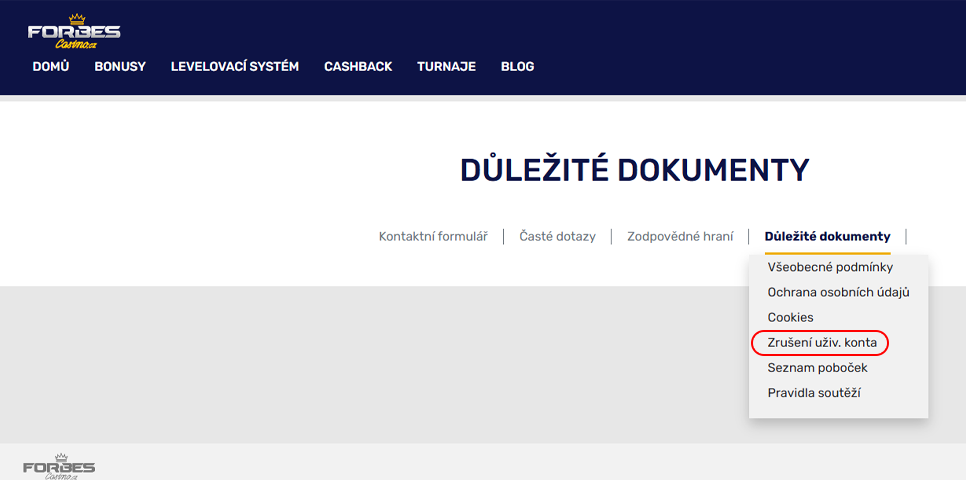 Forbes Casino zru&scaron;en&iacute; &uacute;čtu